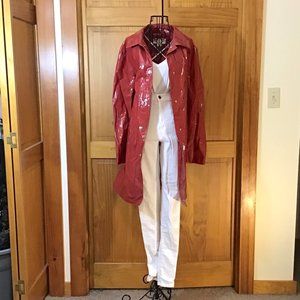 Michael Kors ~ Red Button Up Rain Jacket